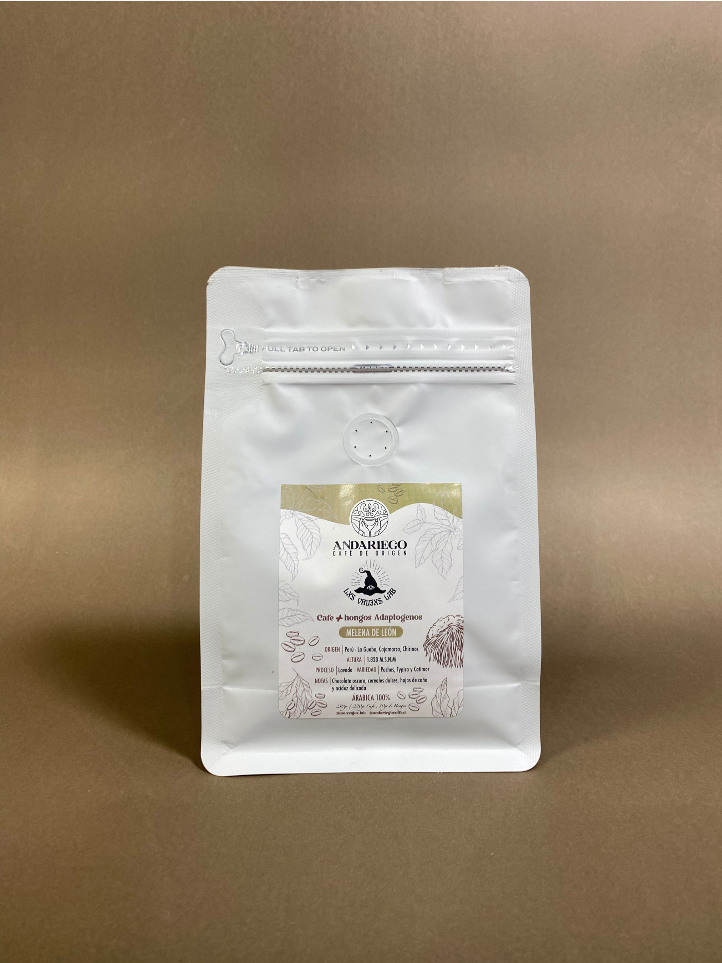 Café de especialidad + Melena de leon 250 GR