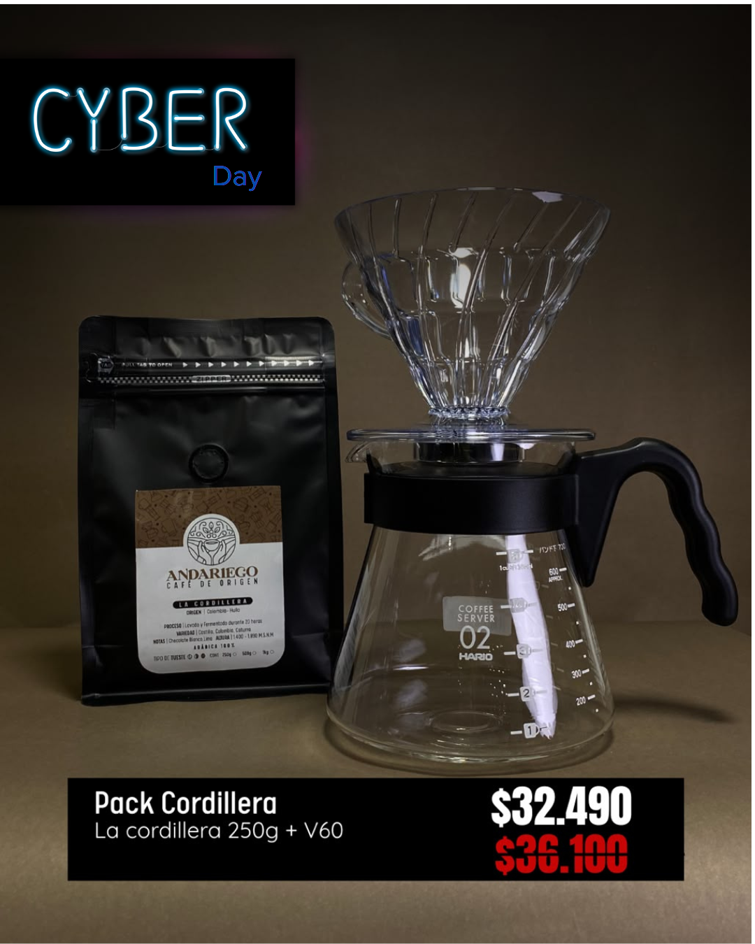 Pack Cordillera | La Cordillera - Colombia 250g + Kit V60