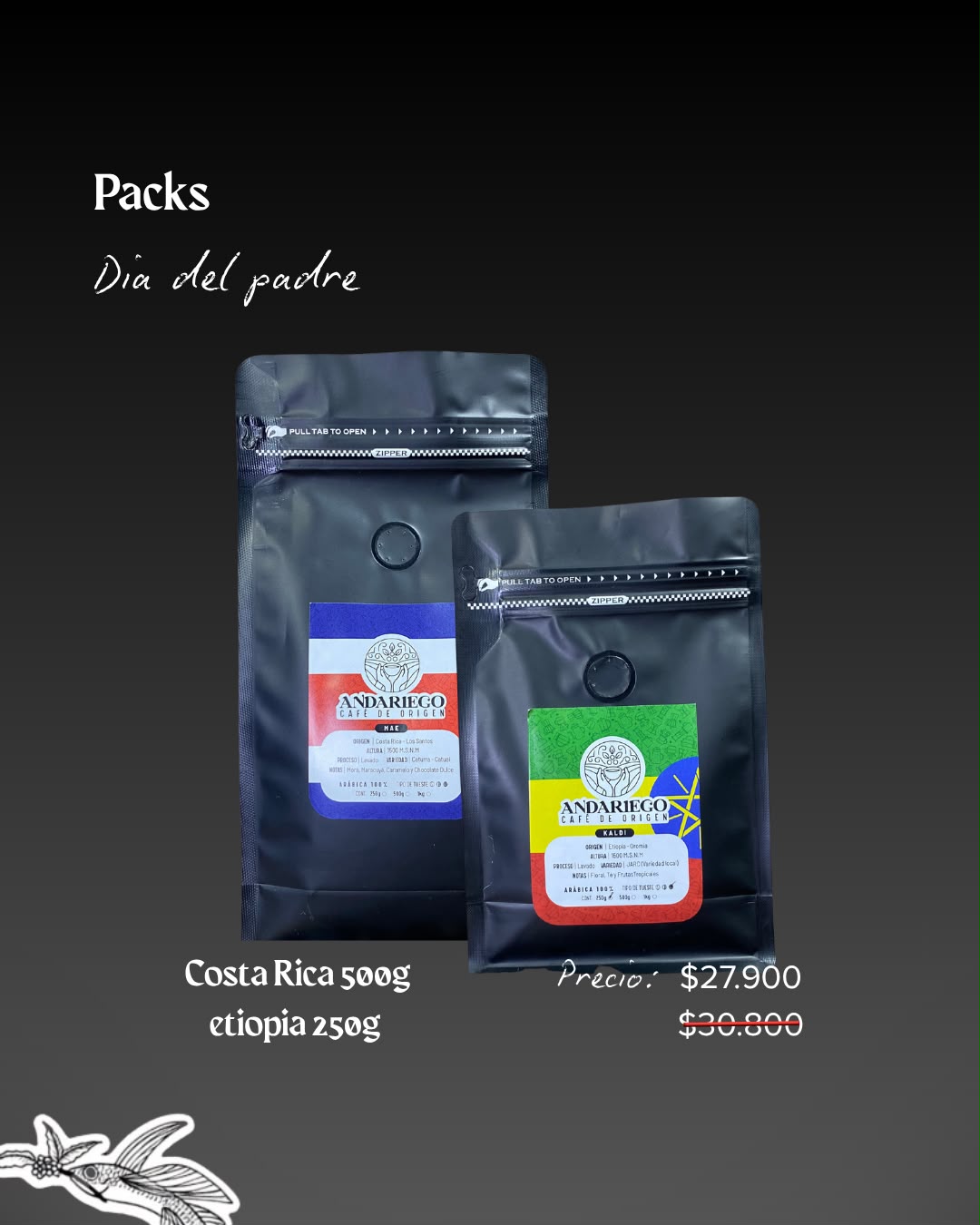Pack Padre | Costa Rica 500gr & Etiopia 250gr