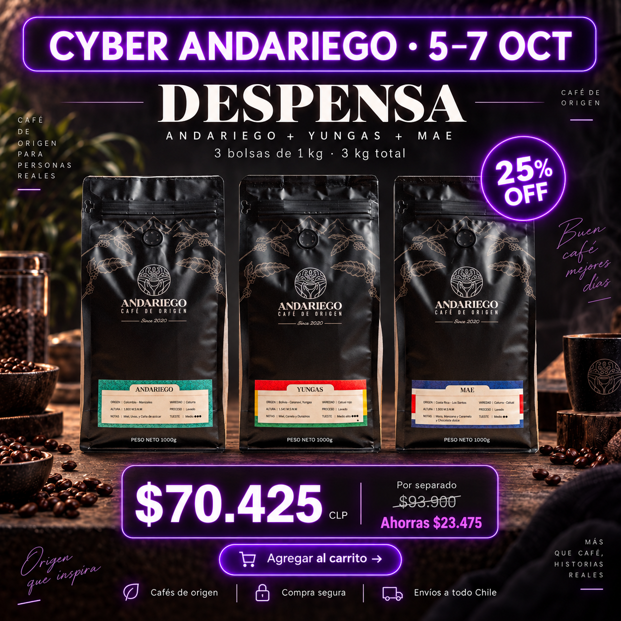 Cyber Despensa | Andariego + Yungas + Mae