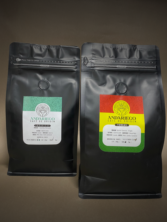 Pack Andariego Equilibrio- Colombia & Bolivia- 1 Kilo total (2 × 500 g)