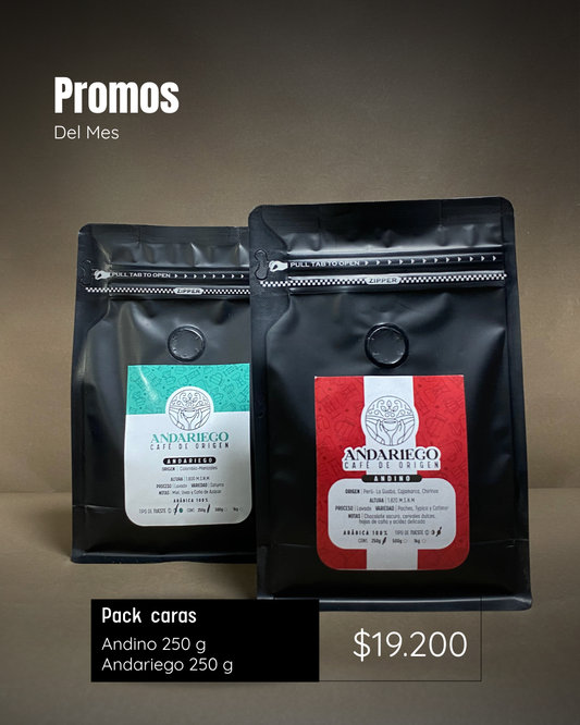 Pack Caras| Andino ( peru ) 250g + Andariego ( Colombia ) 250 g
